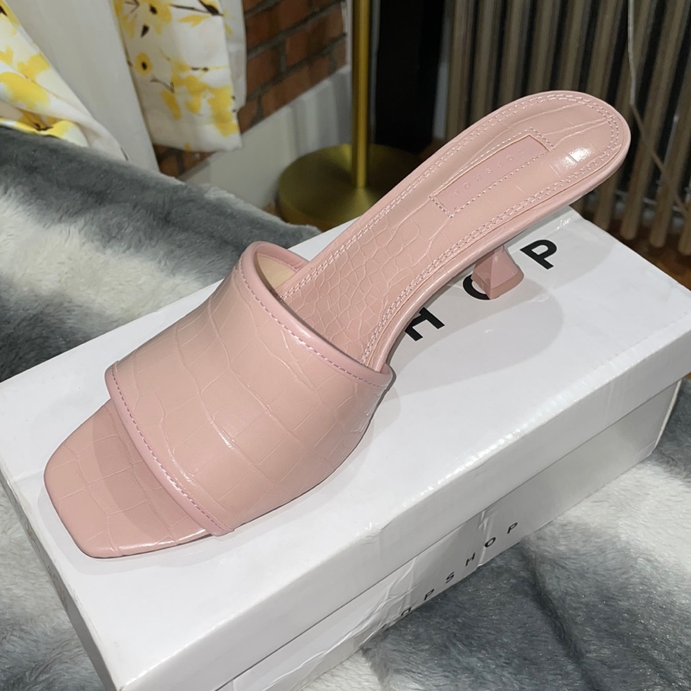 Top Shop pink mules